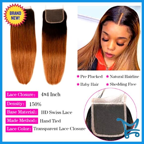 Brazilian Straight Human Hair Weave 3 Bundles with Lace Closure 14-26in main image 4